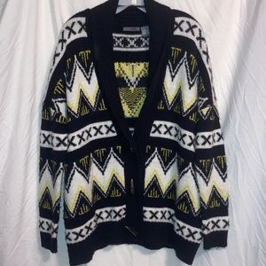 Cozy patterned cardigan • size Small